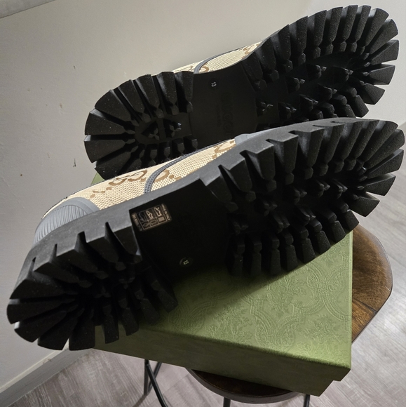 Gucci Macro GG Canvas Derby Shoes - Picture 4 of 8